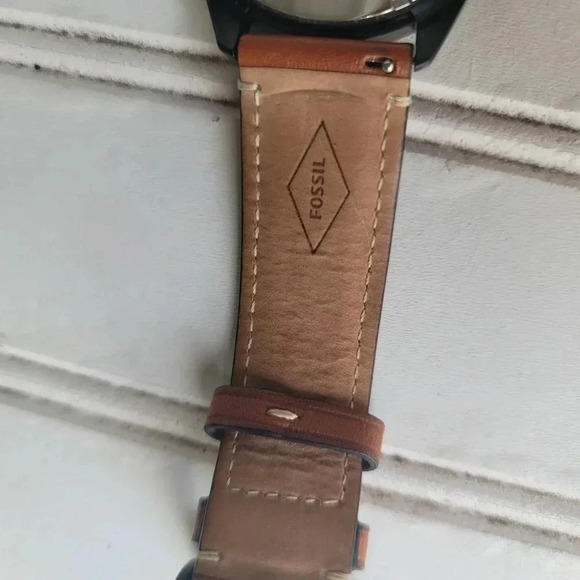 Fossil Decker CH2050 Chronograph Tachyometer Date Black Men's Watch No Battery - Picture 5 of 6